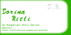 dorina mitli business card